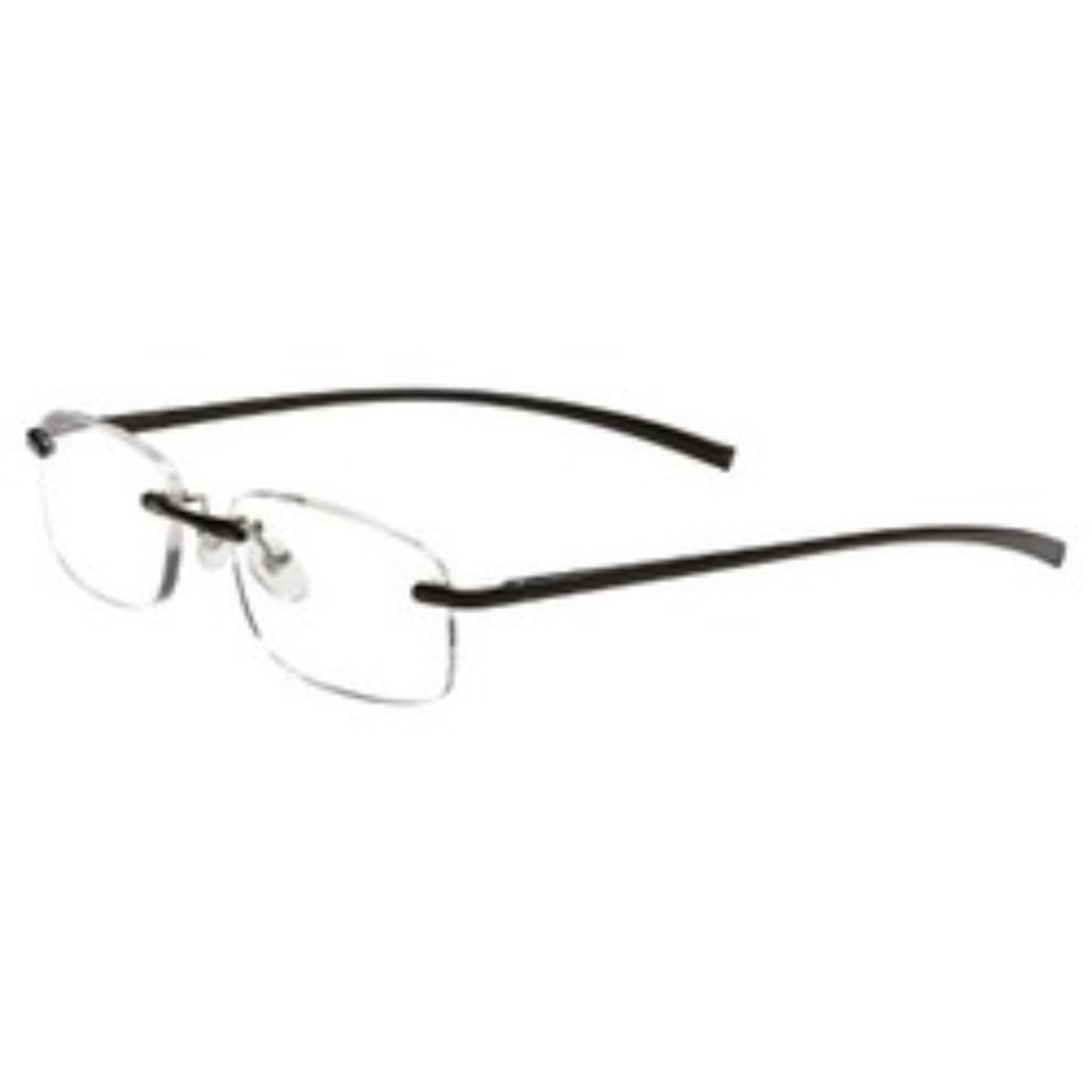 ICU Stanford Rimless Black Reading Glasses
